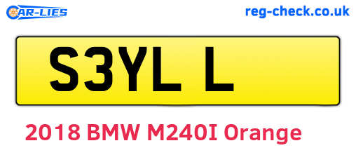 S3YLL are the vehicle registration plates.