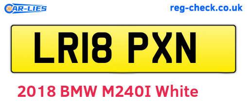 LR18PXN are the vehicle registration plates.