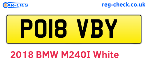 PO18VBY are the vehicle registration plates.