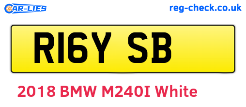 R16YSB are the vehicle registration plates.
