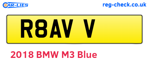 R8AVV are the vehicle registration plates.