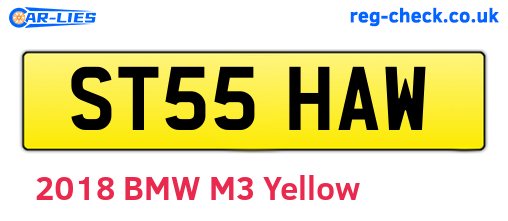 ST55HAW are the vehicle registration plates.