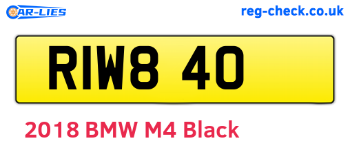 RIW840 are the vehicle registration plates.