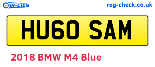 HU60SAM are the vehicle registration plates.