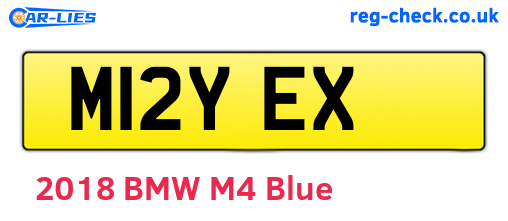 M12YEX are the vehicle registration plates.