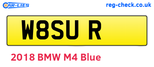 W8SUR are the vehicle registration plates.