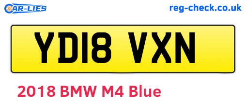 YD18VXN are the vehicle registration plates.
