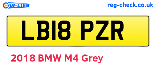 LB18PZR are the vehicle registration plates.