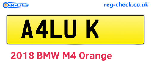 A4LUK are the vehicle registration plates.