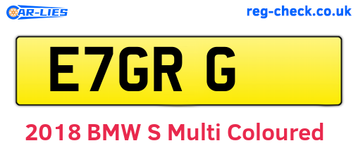 E7GRG are the vehicle registration plates.