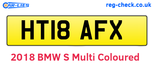 HT18AFX are the vehicle registration plates.