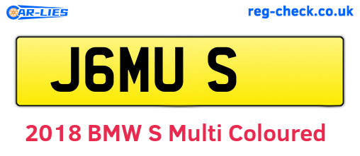 J6MUS are the vehicle registration plates.