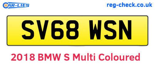 SV68WSN are the vehicle registration plates.
