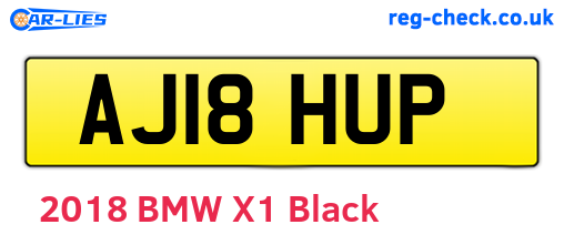 AJ18HUP are the vehicle registration plates.