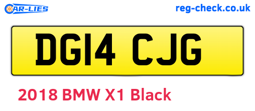 DG14CJG are the vehicle registration plates.
