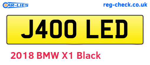 J400LED are the vehicle registration plates.