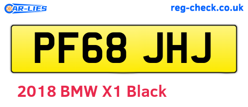 PF68JHJ are the vehicle registration plates.