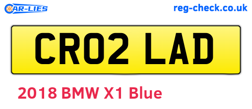 CR02LAD are the vehicle registration plates.