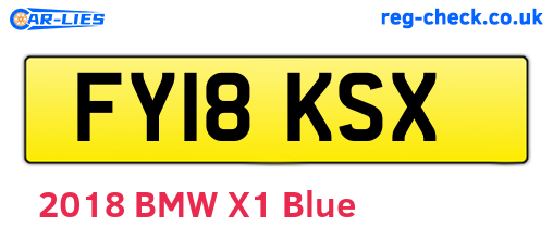 FY18KSX are the vehicle registration plates.