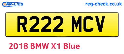 R222MCV are the vehicle registration plates.