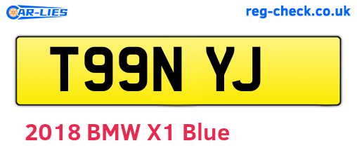 T99NYJ are the vehicle registration plates.
