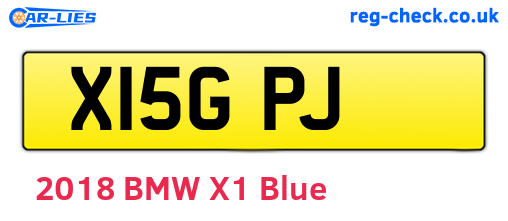 X15GPJ are the vehicle registration plates.