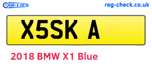 X5SKA are the vehicle registration plates.