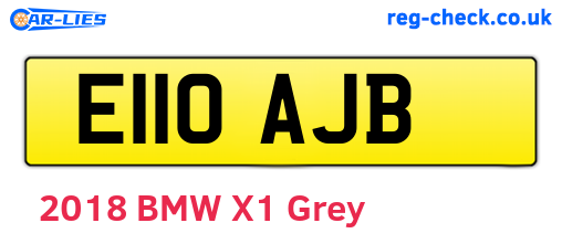 E110AJB are the vehicle registration plates.