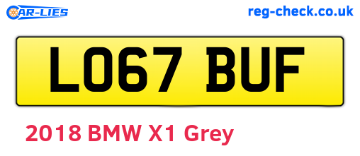 LO67BUF are the vehicle registration plates.