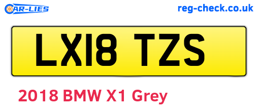 LX18TZS are the vehicle registration plates.