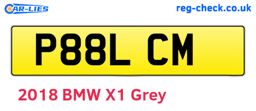 P88LCM are the vehicle registration plates.