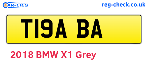 T19ABA are the vehicle registration plates.