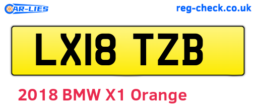 LX18TZB are the vehicle registration plates.