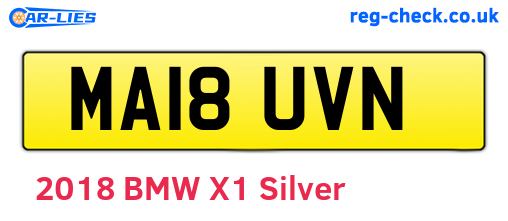 MA18UVN are the vehicle registration plates.