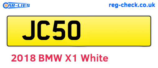 JC50 are the vehicle registration plates.