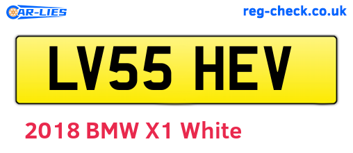 LV55HEV are the vehicle registration plates.