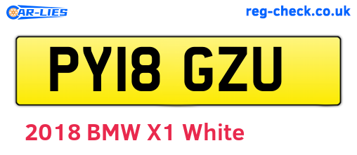 PY18GZU are the vehicle registration plates.