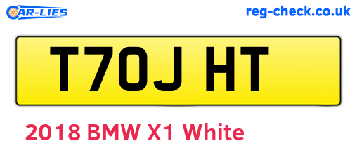 T70JHT are the vehicle registration plates.