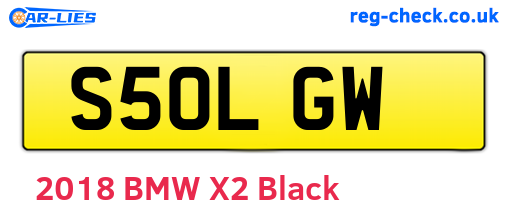 S50LGW are the vehicle registration plates.