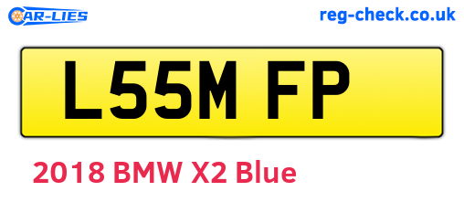 L55MFP are the vehicle registration plates.