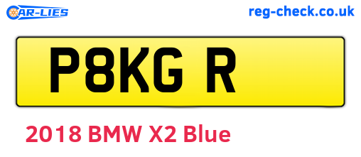 P8KGR are the vehicle registration plates.