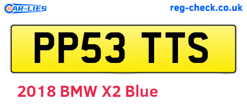 PP53TTS are the vehicle registration plates.