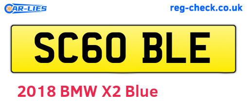 SC60BLE are the vehicle registration plates.