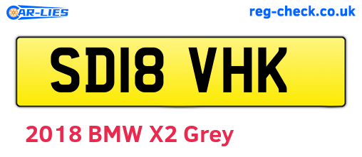 SD18VHK are the vehicle registration plates.