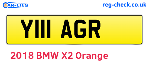Y111AGR are the vehicle registration plates.