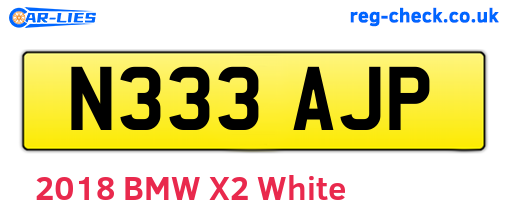 N333AJP are the vehicle registration plates.