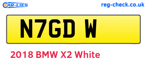 N7GDW are the vehicle registration plates.
