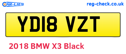 YD18VZT are the vehicle registration plates.