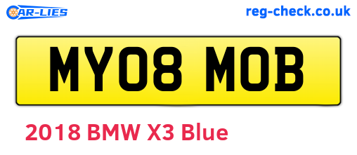 MY08MOB are the vehicle registration plates.
