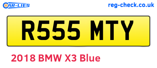 R555MTY are the vehicle registration plates.